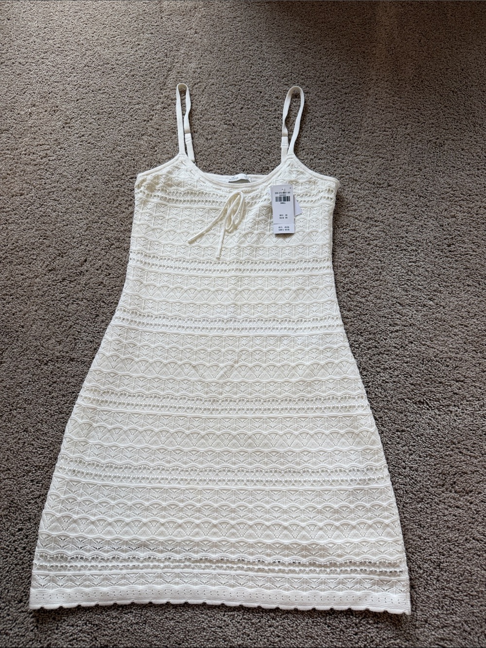 NWT Hollister Cream Crochet Slip Dress